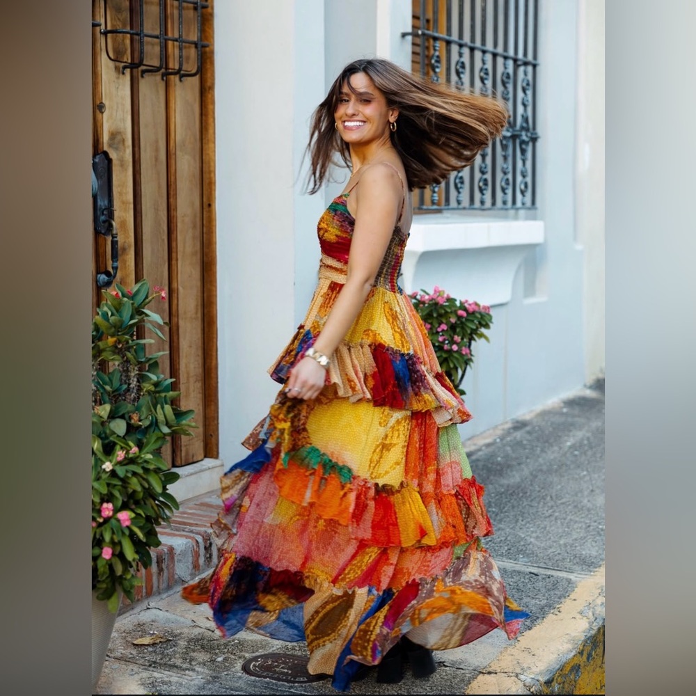 SIDDHARTHA BANSAL Paradise Chiffon Maxi Dress - Picture 12 of 12